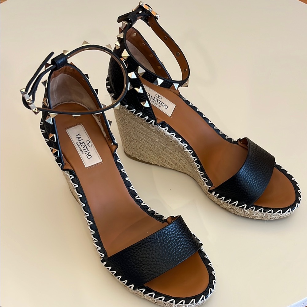 Valentino Garavani Black Studded Women's Sandals